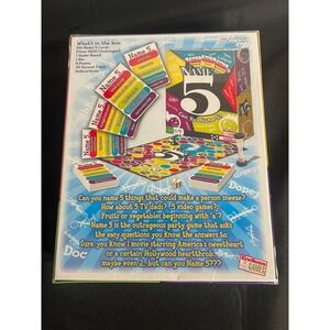 NEW Endless Games Name 5 Can You Name 5 Party Board Game Ages 12 For‎ 2+ Players